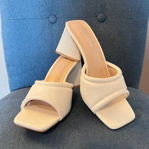 White Triangle Slip-on Heel